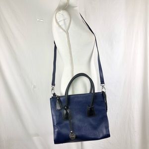 Fiore Made in Italy Genuine Leather Blue Purse